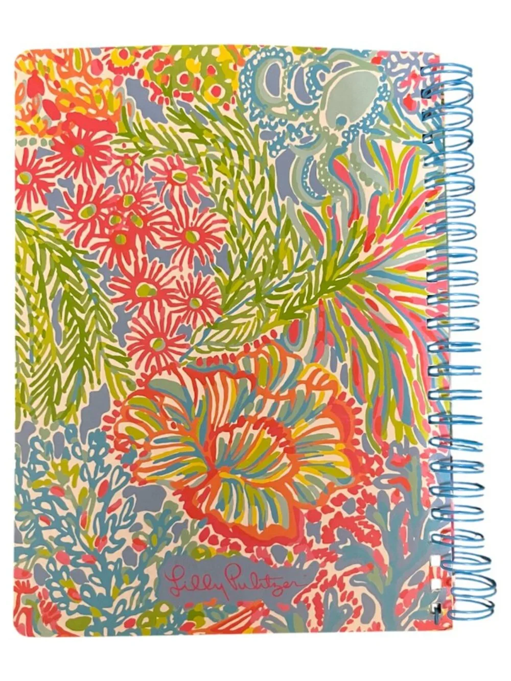 Mini Lilly Pulitzer Lined Spiral Notebook in Lovers Coral Pattern